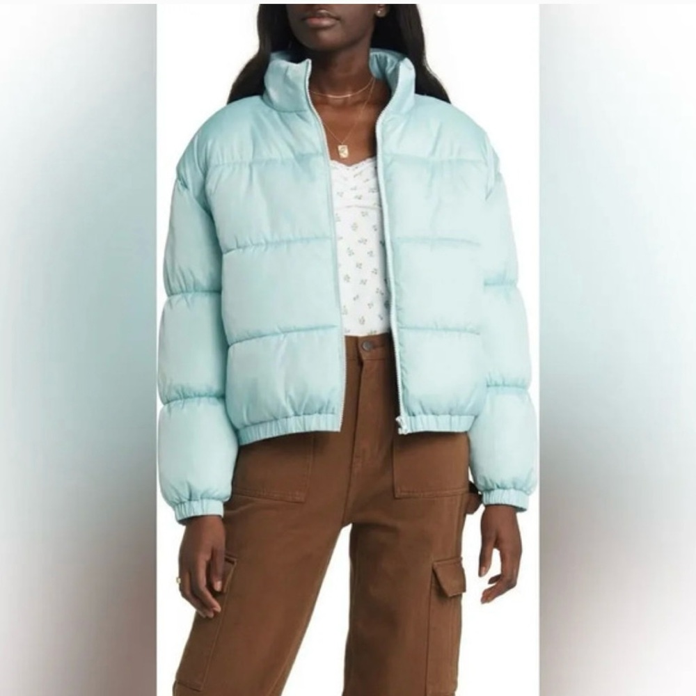 Women's Light Teal Puffer Jacket